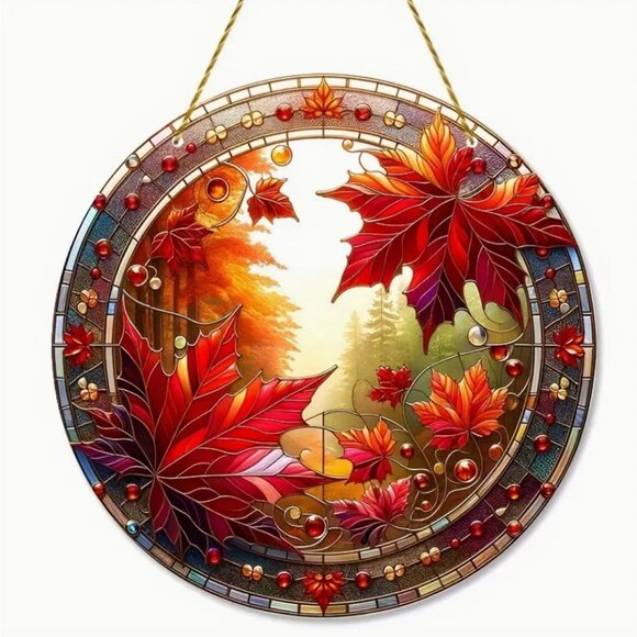Other - 8" Classic Acrylic Sun Catcher Maple Leaf